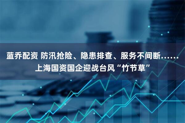 蓝乔配资 防汛抢险、隐患排查、服务不间断……上海国资国企迎战台风“竹节草”