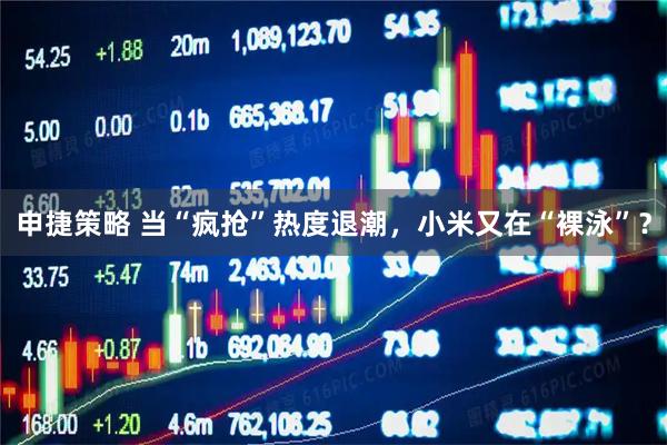 申捷策略 当“疯抢”热度退潮，小米又在“裸泳”？